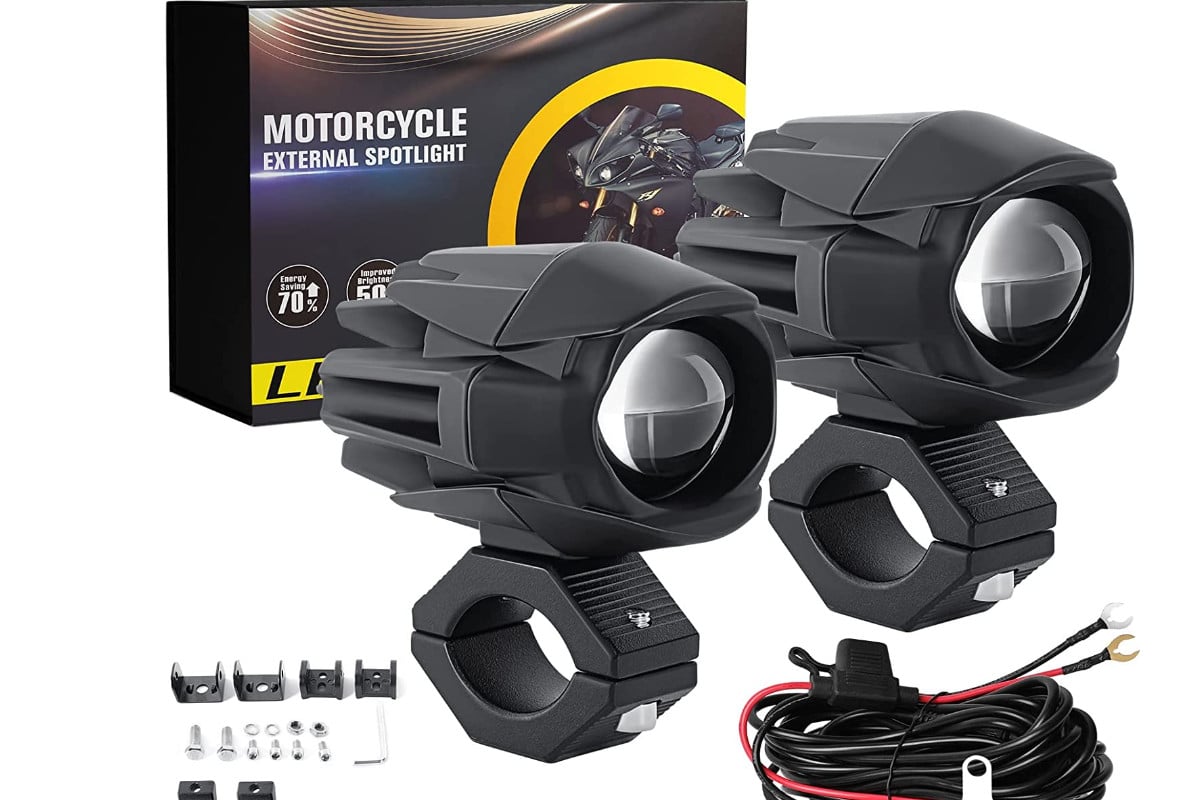 Phare Additionnel Moto Led Carr W Compatible Scooter Et Quad